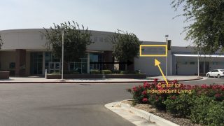 A view of the front of the building which houses the Campus Safety Office